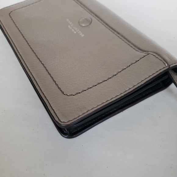 MARC JACOBS Logo Empire City Mink Wallet On Strap Holder 7x4" Small Bag Gray - Picture 10 of 10